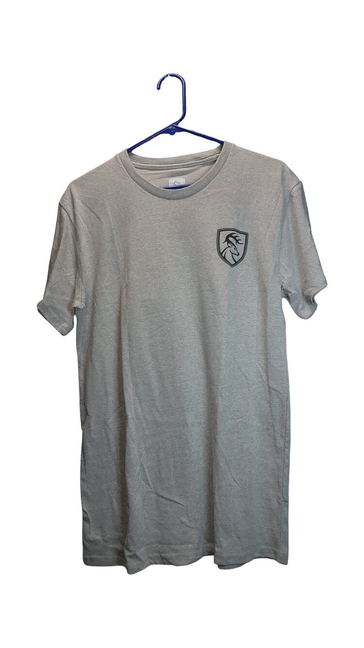 Non-Typical by Drake Built to Hunt Deer Skull Graphic Tee Heather Gray M NWT